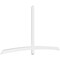 Ekena Millwork Bellingham Architectural Grade PVC Gable Bracket, 108"W x 58 1/2"H x 2"D x 4"F, 13/12 Pitch GBP108X59X0204BEL00 - alternate 1